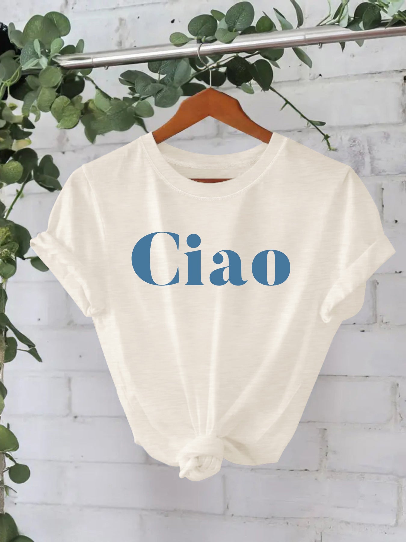 Ciao letter top women's T-shirt