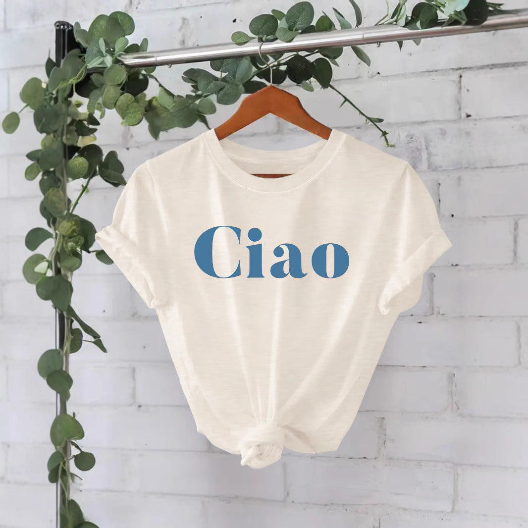 Ciao letter top women's T-shirt