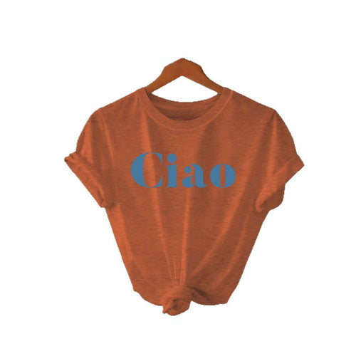 Ciao letter top women's T-shirt