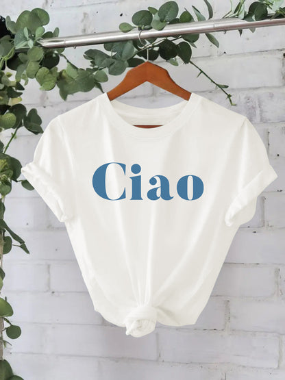 Ciao letter top women's T-shirt