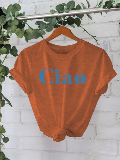 Ciao letter top women's T-shirt